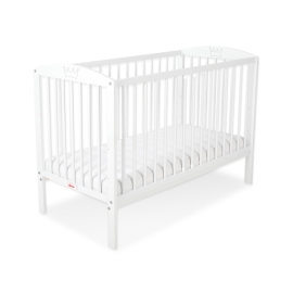 Baby cot bed 120x60cm with crown White