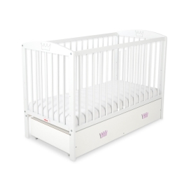 Baby cot bed 120x60cm with crown with drawer MAXI