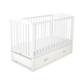 Baby cot bed 120x60cm with crown with drawer MAXI
