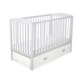 Baby cot bed 120x60cm with crown with drawer MAXI
