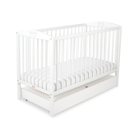 Baby cot bed 120x60cm with crown with drawer STANDARD