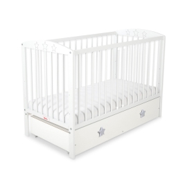 Baby cot bed 120x60cm with stars with drawer MAXI