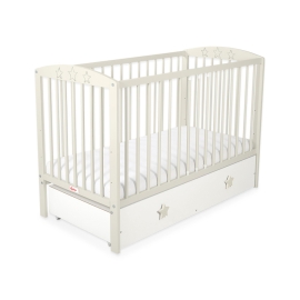 Baby cot bed 120x60cm with stars with drawer MAXI