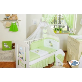 Baby Cot Bed Mosquito-net made of tulle- Donkey Luca green