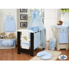 Baby Cot Bed Mosquito-net made of tulle- Good Night blue
