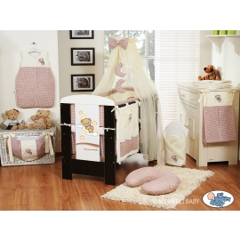 Baby Cot Bed Mosquito-net made of tulle- Good Night brown
