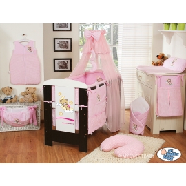 Baby Cot Bed Mosquito-net made of tulle- Good Night pink