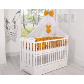 Baby Cot Bed Mosquito-net made of tulle- honey yellow