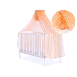 Baby Cot Bed Mosquito-net made of tulle - peach