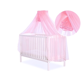 Baby Cot Bed Mosquito-net made of tulle - pink