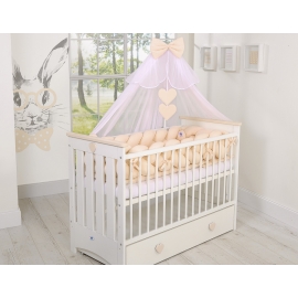Baby Cot Bed Mosquito-net made of tulle- white