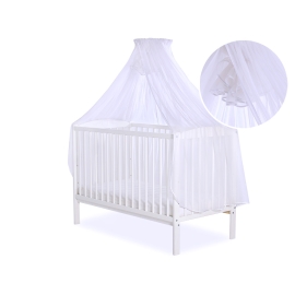 Baby Cot Bed Mosquito-net made of tulle - white