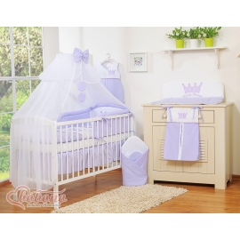 Baby Cot Bed Tulle Mosquito-net- Little Prince/Princess lilac