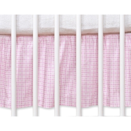 Baby cot decorative skirt dust Ruffle-Masking flounce 120x60cm- Good night pink