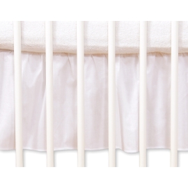 Baby cot decorative skirt dust Ruffle-Masking flounce 120x60cm- Hanging Hearts white