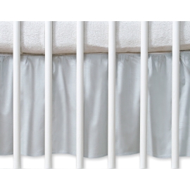 Baby cot decorative skirt dust Ruffle-Masking flounce 120x60cm- Hkanging Hearts Gray