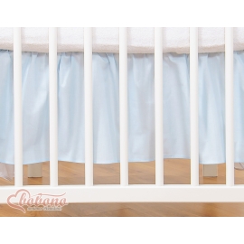 Baby cot decorative skirt dust Ruffle-Masking flounce 140x70cm- Little Prince/Princess blue
