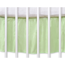 Baby cot decorative skirt dust Ruffle-Masking flounce 140x70cm- Teddy Bear Barnaba green