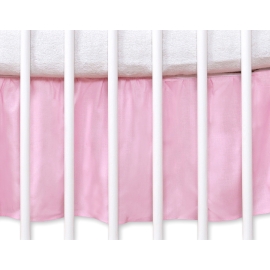 Baby cot decorative skirt dust Ruffle-Masking flounce 140x70cm- Teddy Bear Barnaba pink