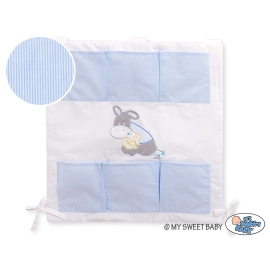 Baby Cot Tidy Organiser- Donkey Luca blue