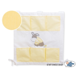 Baby Cot Tidy Organiser- Donkey Luca yellow