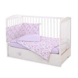 Baby Crib/Cot Bedding set 3-pcs - ballerinas lilac
