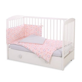 Baby Crib/Cot Bedding set 3-pcs -ballerinas pink