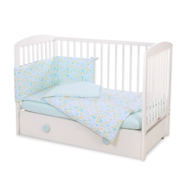 Baby Crib/Cot Bedding set 3-pcs - blue butterflies