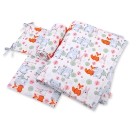 Baby Crib/Cot Bedding set 3-pcs - funny elephants