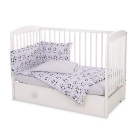 Baby Crib/Cot Bedding set 3-pcs - gray panda