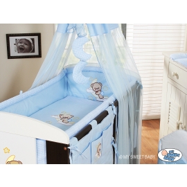 Baby Crib/Cot Bedding set 3-pcs (L60)- Good night blue