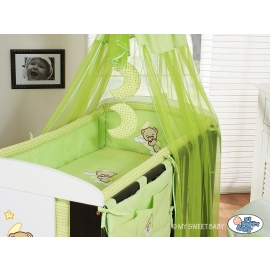 Baby Crib/Cot Bedding set 3-pcs (L60)- Good night green