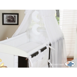 Baby Crib/Cot Bedding set 3-pcs (L60)- Good night white