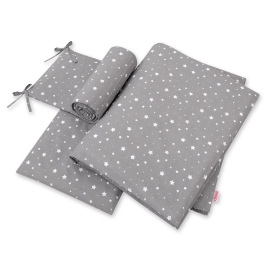 Baby Crib/Cot Bedding set 3-pcs - mini stars white