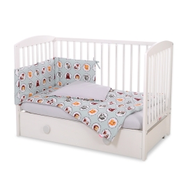 Baby Crib/Cot Bedding set 3-pcs - mint animals
