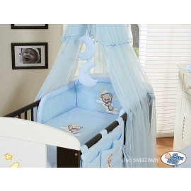 Baby Crib/Cot Bedding set 3-pcs (S60)- Good night blue