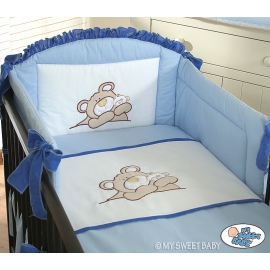 Baby Crib/Cot Bedding set 3-pcs (S60)- Teddy Bear Barnaba blue