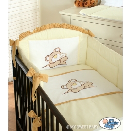 Baby Crib/Cot Bedding set 3-pcs (S60)- Teddy Bear Barnaba cream