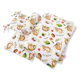 Baby Crib/Cot Bedding set 3-pcs - sloths beige