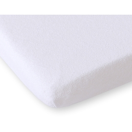 Baby Crib Sheet made of frotte (terry) 140x200cm- White