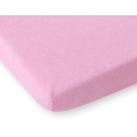 Baby Crib Sheet made of frotte (terry) 140x70cm- Pink
