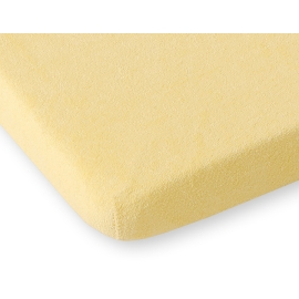 Baby Crib Sheet made of frotte (terry) Baby Cot 140x70cm- Yellow