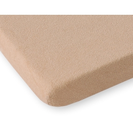 Baby Crib Sheet made of frotte (terry) for Baby Bed 140x70cm- light brown