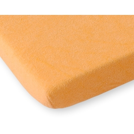 Baby Crib Sheet made of frotte (terry) for Baby Bed 140x70cm- Orange
