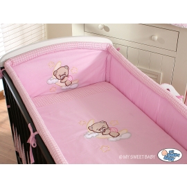 Baby girl nursery Bedding set for Baby Bed 2-pcs- Good night pink
