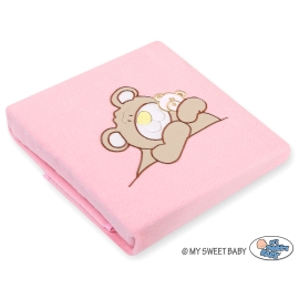 Baby girl Polar fleece blanket - Teddy Bear Barnaba pink