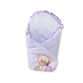 Baby nest - Bear with bow lilac