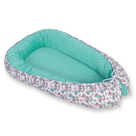 Baby nest minky - rocking horses
