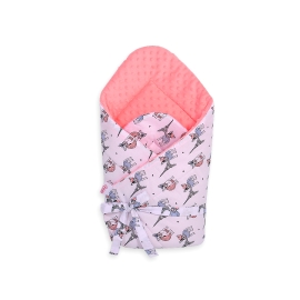 Baby nest minky with bow - little doggies