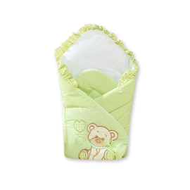 Baby nest - Newborn Blanket Bear with bow green